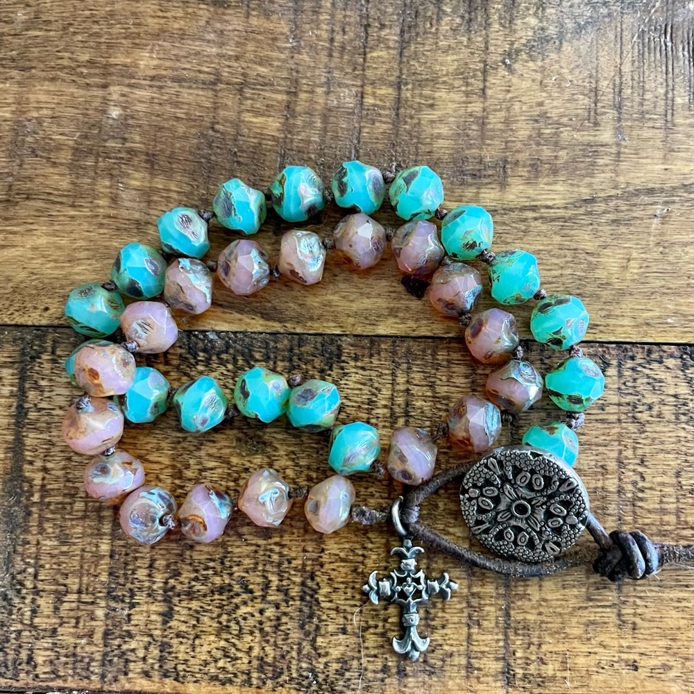 Czech glass bead necklace